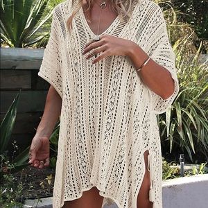 NEW never worn white beach cover up
